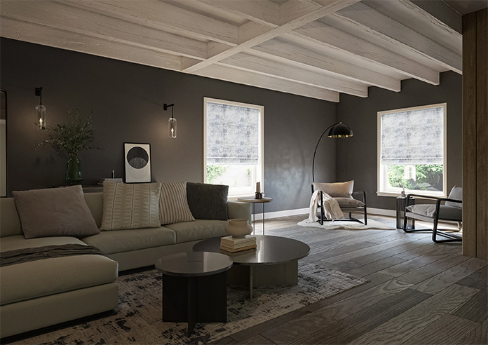 Nebula, Silver Frost - Twist&Fit Roman Blind - Image 6